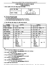 Chuyên đề Passive voice (Thể bị động) - Lý Thanh Tài